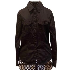 Gap black snap front shirt